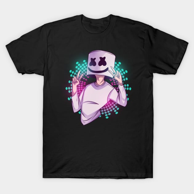 Marshmello Night Version / Visual Music T-Shirt by DenielHast